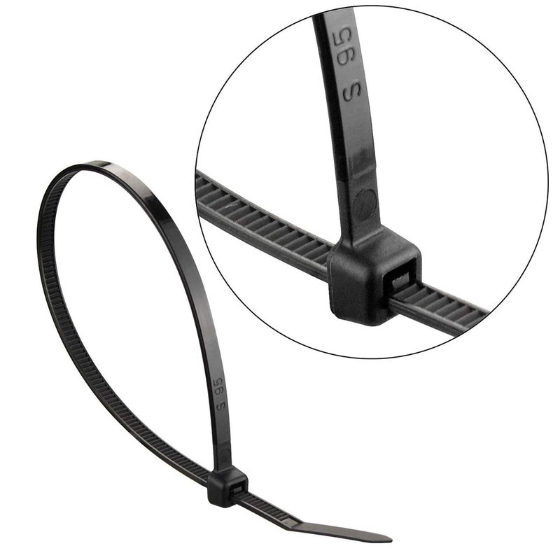 Superun Black Zip Ties 4 Inch, 18 Lbs Tensile Strength Wire Ties (Industrial Grade Cable Ties) Pack of 100 - Image 4